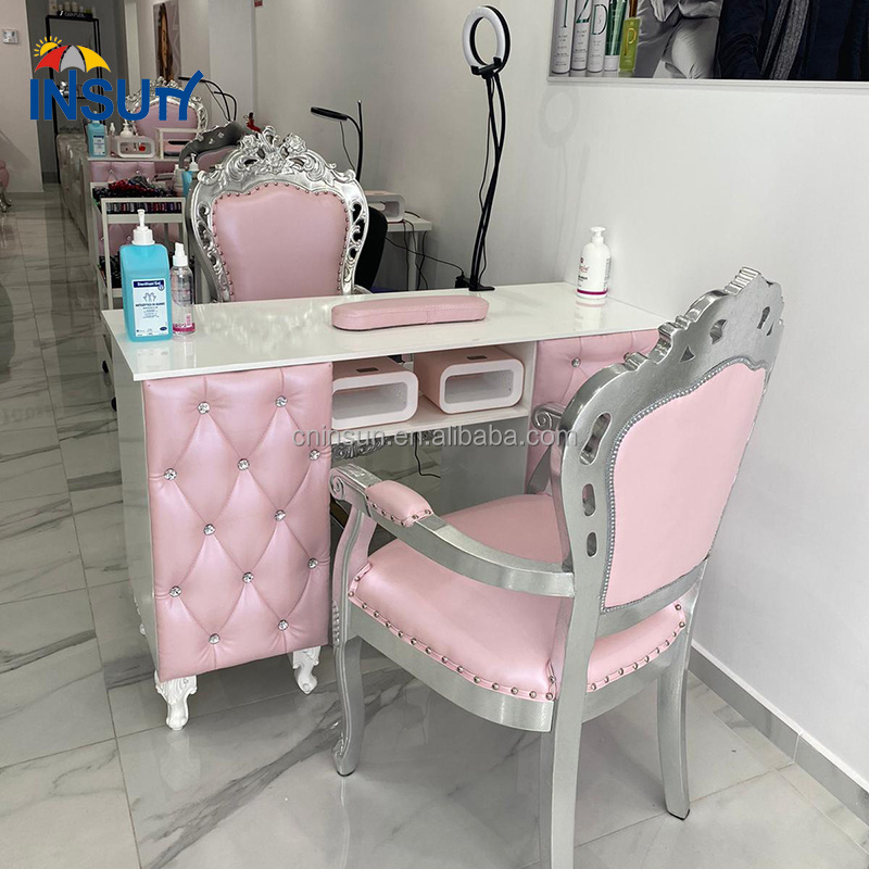 Nail salon furniture modern manicure tables nail salon chair and desk cheap nail table with fan