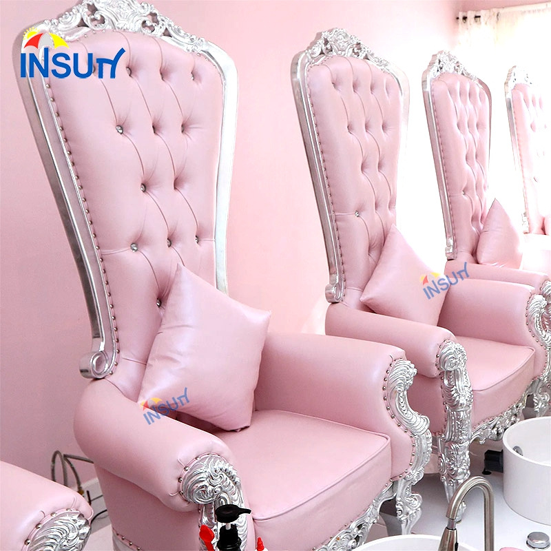 Light luxury foot massage spa station nail salon furniture pedicure chairs for girls women pink salon furnitures