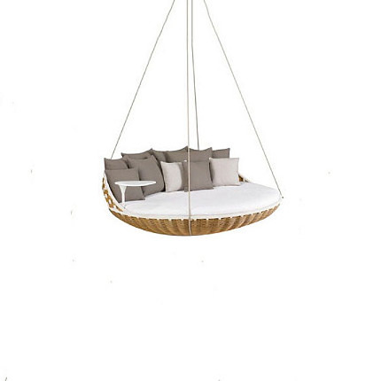 Outdoor Hanging Chair Patio Swings Rattan Egg Hanging Daybed Swing Sun Bed