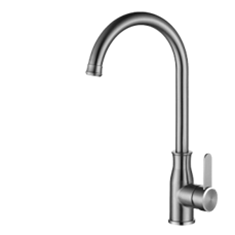 Bathroom Brushed Nickel Goose Neck 360 Water Basin Sink Tap 304 Stainless Steel Kitchen Faucet