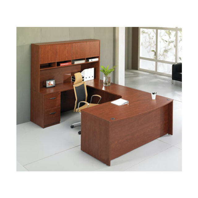 U-shape executive desk with cabinet