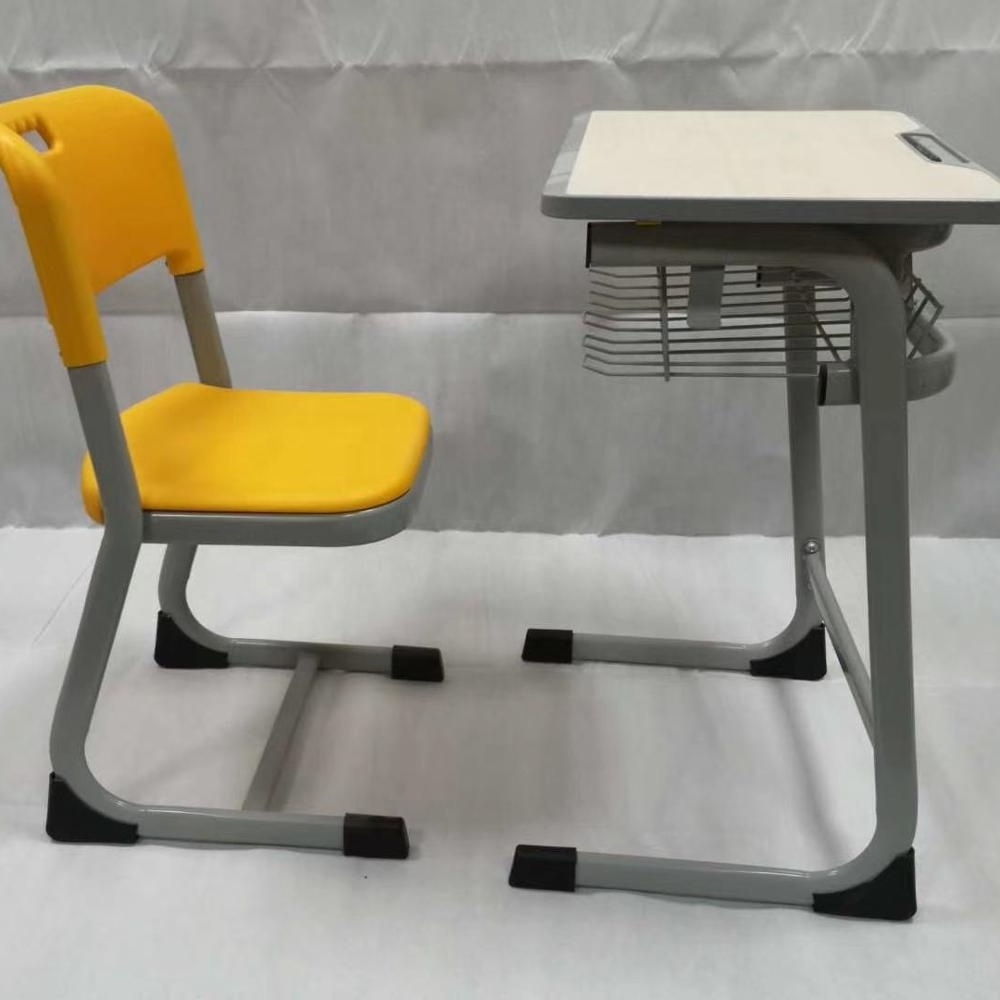 School Furniture Cheap Single School Desk Chair Metal Carton Modern Iron Tube School Furniture Wooden Bench Table 10 Sets