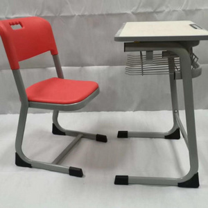 School Furniture Cheap Single School Desk Chair Metal Carton Modern Iron Tube School Furniture Wooden Bench Table 10 Sets