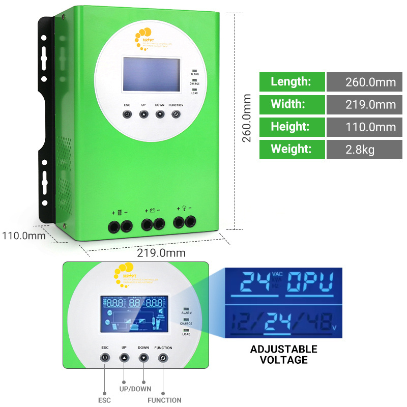 MPPT 40A 60A 80A 100A Regulator Solar Charge Controller Outback 100 Amp For Solar System