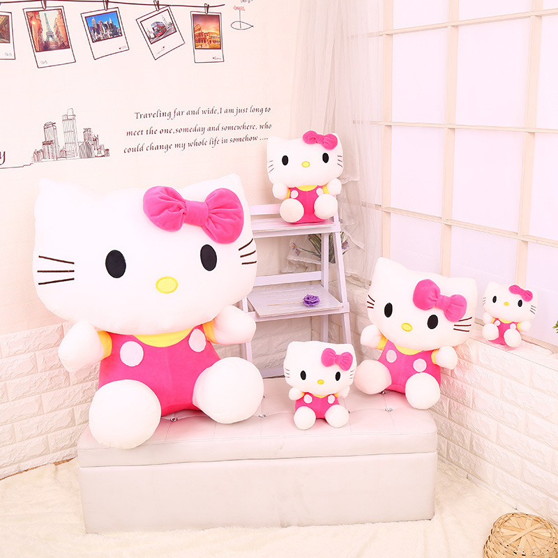 Low moq hello  plush toy sourcing agent plush toy pink color easter stuffers kitty