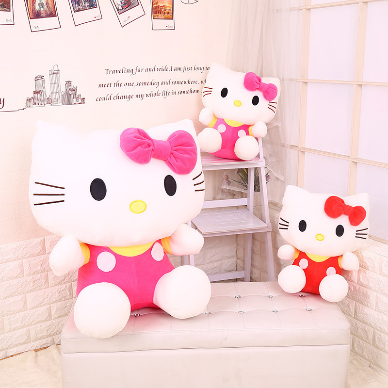 Low moq hello  plush toy sourcing agent plush toy pink color easter stuffers kitty