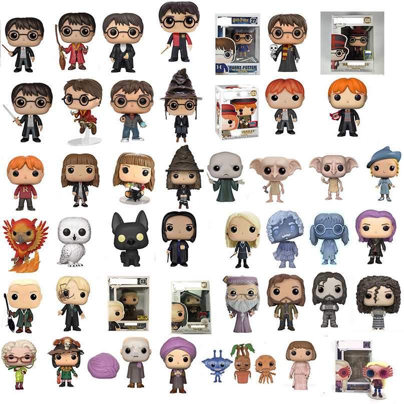 Wholesale Cheapest Funkos Pop Not Original MIni Harry PotterHogwarts Vinyl Collectible PVC Model Doll Toys With Protector