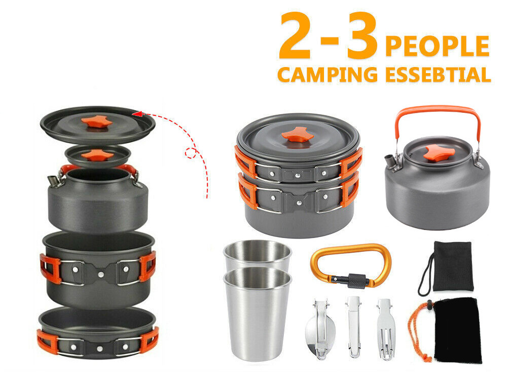 Hot Selling 2-3 Outdoor Tea Pot Set Pot Combination Camping Folding Pot