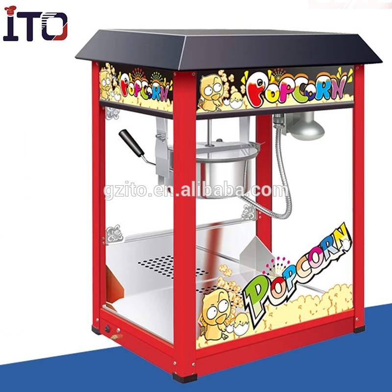 Popular Vertical Commercial Electric Popcorn Machine with Cart Popcorn vending machine