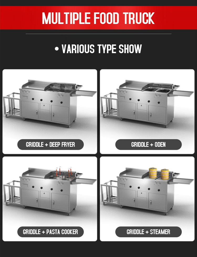 Stainless steel mobile Food Truck for sale