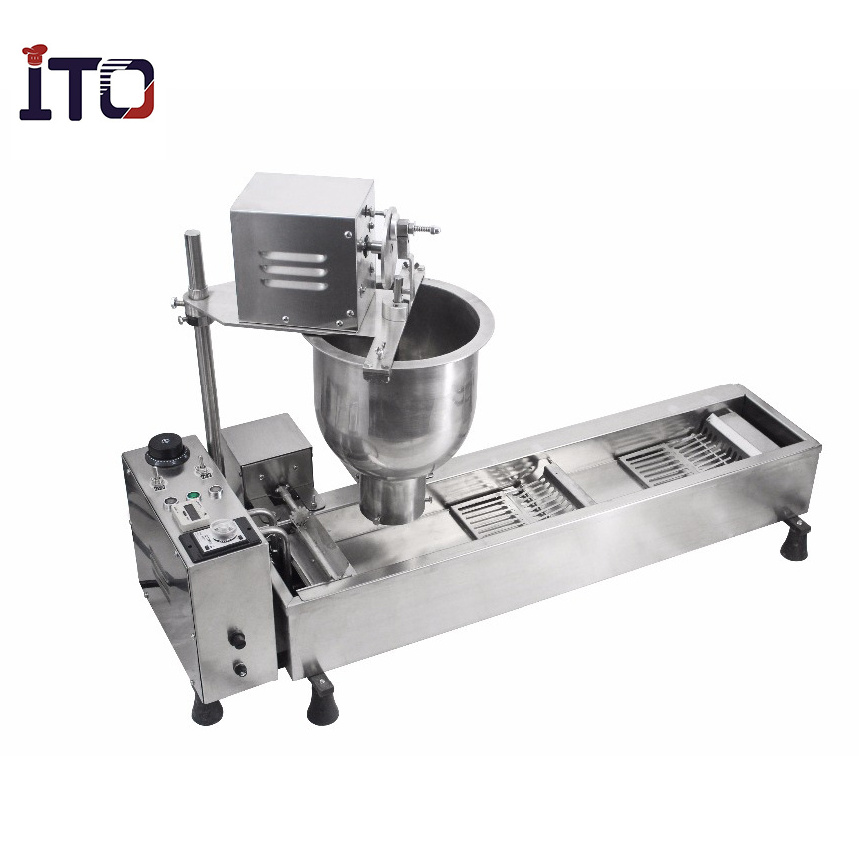 Electric Single row Automatic 3 moulds donut maker fryer machine Doughnut maker with timer donut making machine