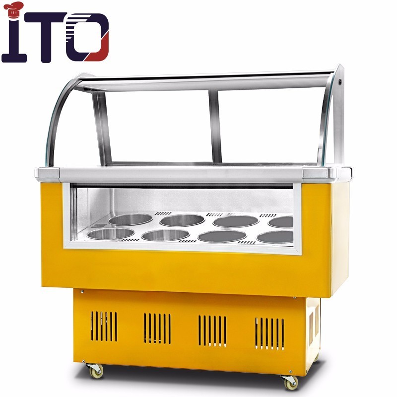 Factory Price  Ice Cream Cart with Wheels | Ice Cream Cabinet For Sale