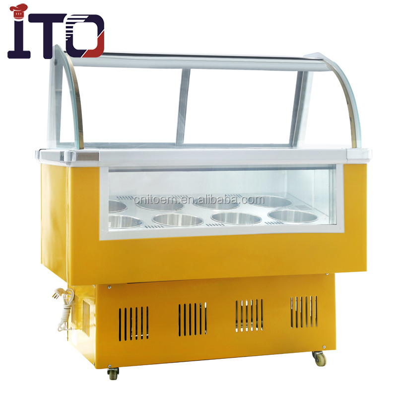 6barrels Italian ice cream display freezer