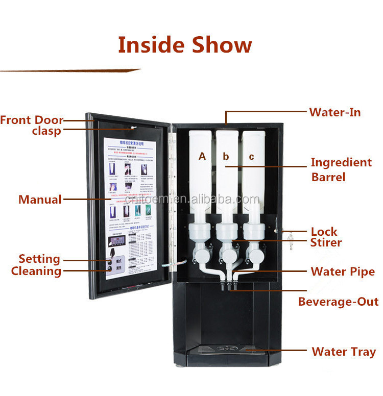 Automatic Coffee Machine Commercial Use Coffee Vending Machine, Coffee Dispenser, Milk Tea Vending Machine