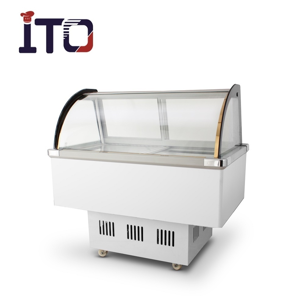 Factory Price  Ice Cream Cart with Wheels | Ice Cream Cabinet For Sale