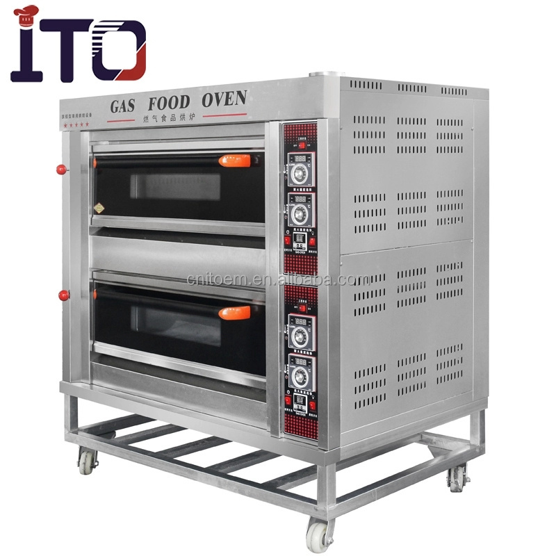 Deck Oven 3 Decks 6 Trays Big Industrial Biscuit Potato Bread Cake Automatic Gas Baking Oven