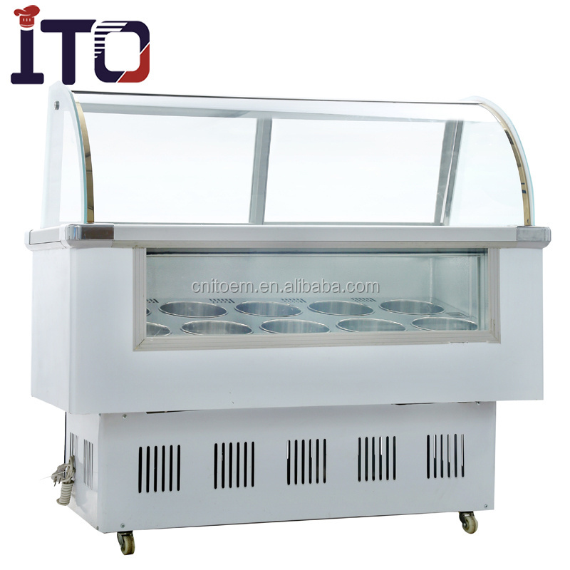 6barrels Italian ice cream display freezer