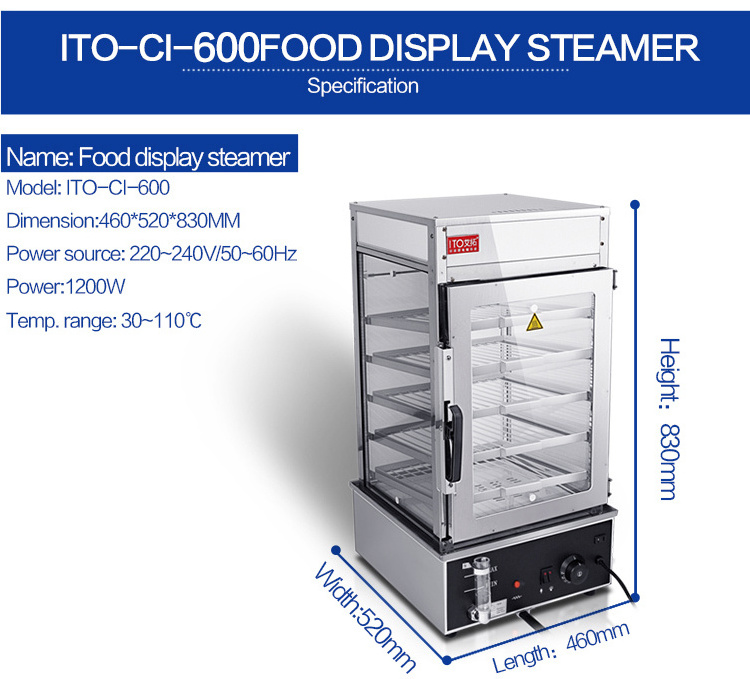 Commercial Food Display Steamer dim sum warmer for sale