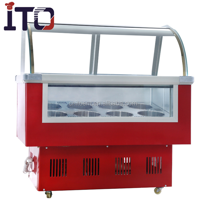 6barrels Italian ice cream display freezer