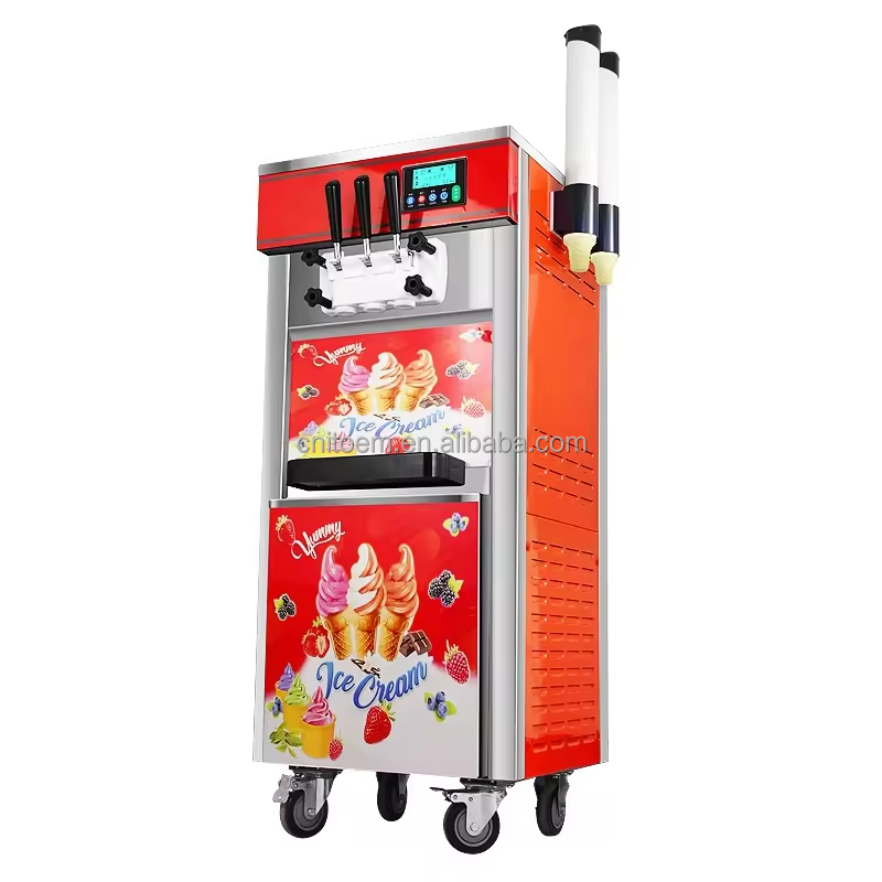 spaghetti soft ice cream making machine