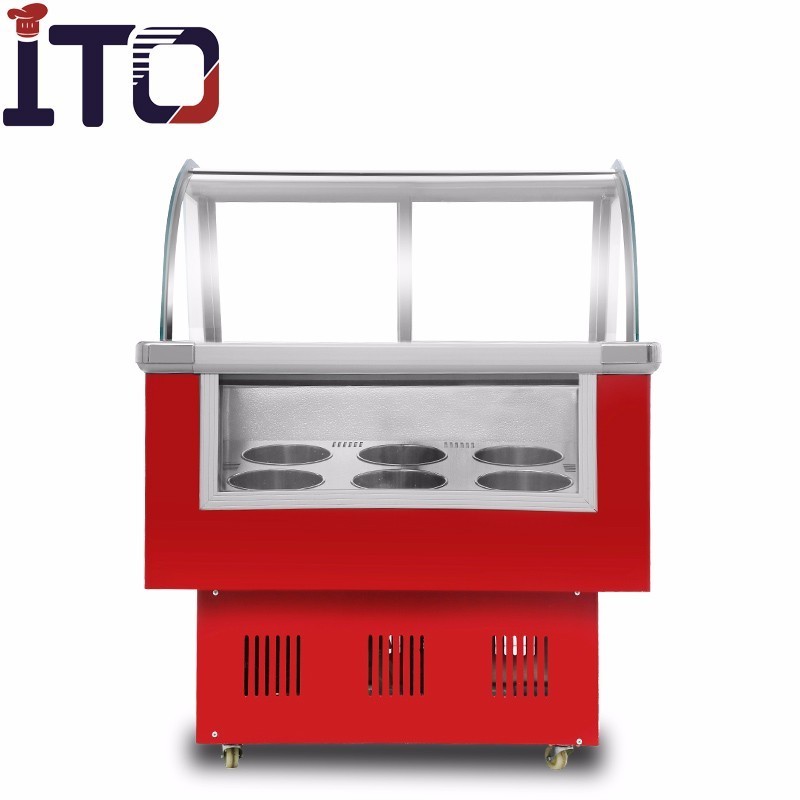 Factory Price  Ice Cream Cart with Wheels | Ice Cream Cabinet For Sale