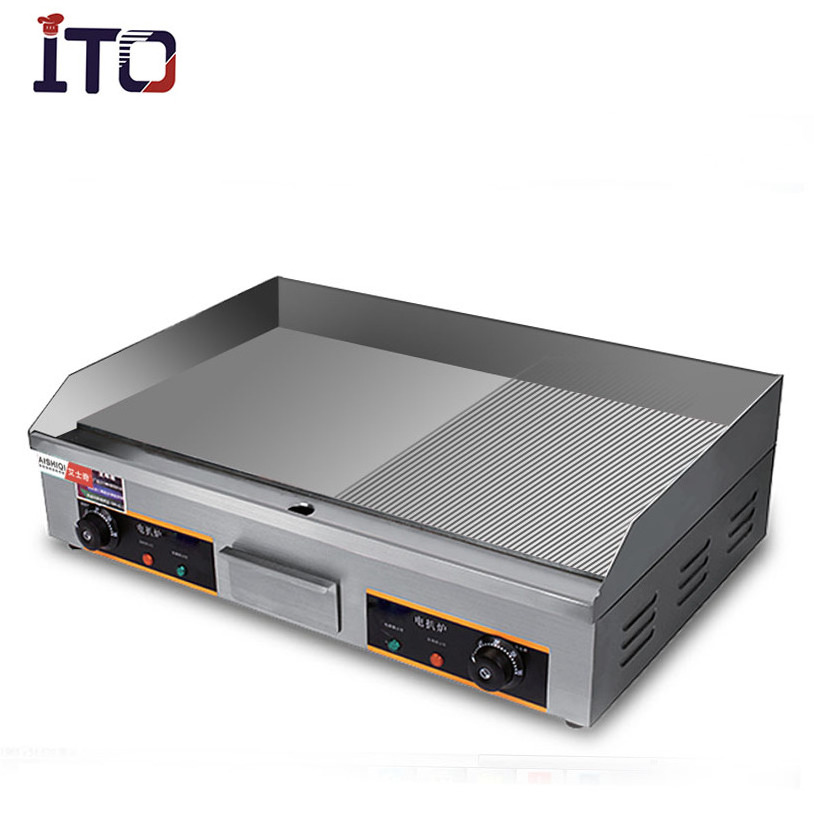 Commercial Hotel Fast Food Equipment Cooktop Grill BBQ Flat Top Grill Hot Plate Electric Griddle Machine