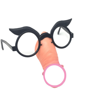 Funny Long Nose Bachelor Party Supplies Willy Glasses Mask Bachelorette Party Hen Party Decoration Plastic Penis Glasses Frame