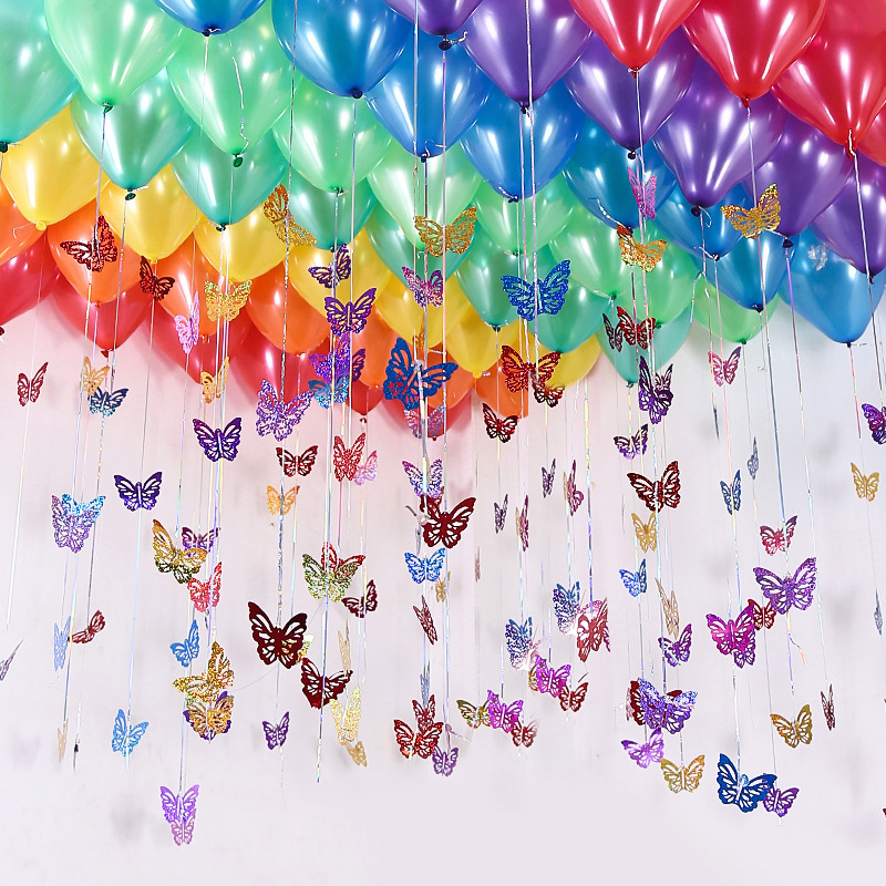 50 Pieces Butterfly Hanging Swirl Decor Butterfly Party Decorations for Home Classroom Baby Shower Birthday Wedding Supplies