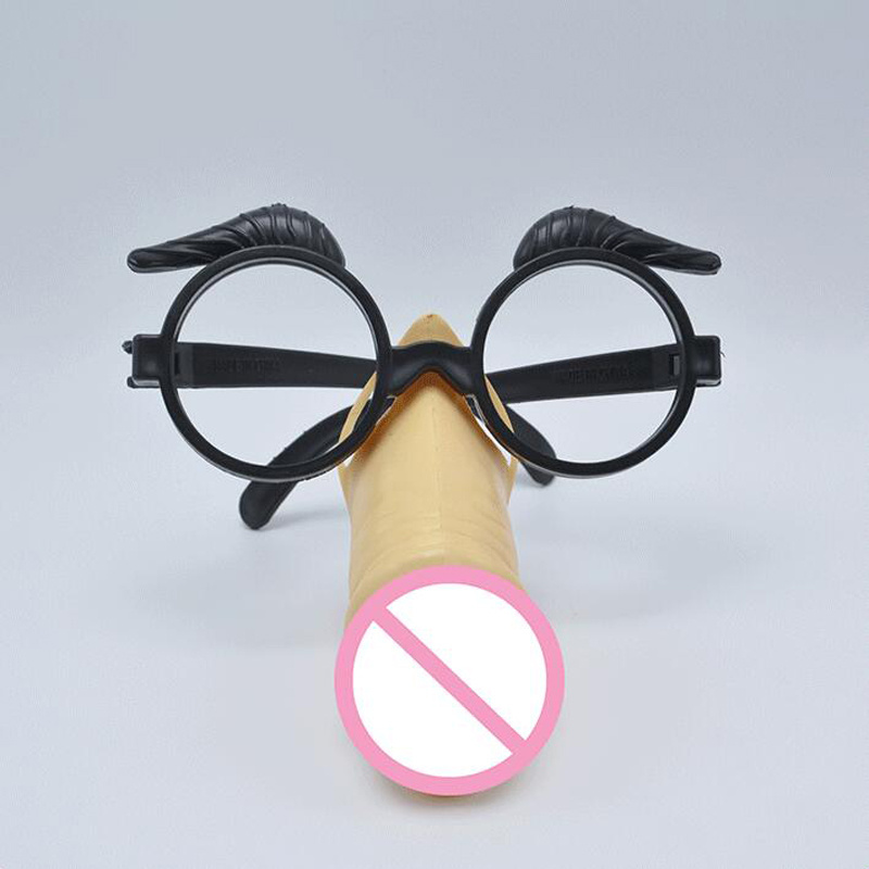 Funny Long Nose Bachelor Party Supplies Willy Glasses Mask Bachelorette Party Hen Party Decoration Plastic Penis Glasses Frame