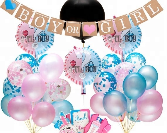 Gender Reveal Party Supplies Kit 36