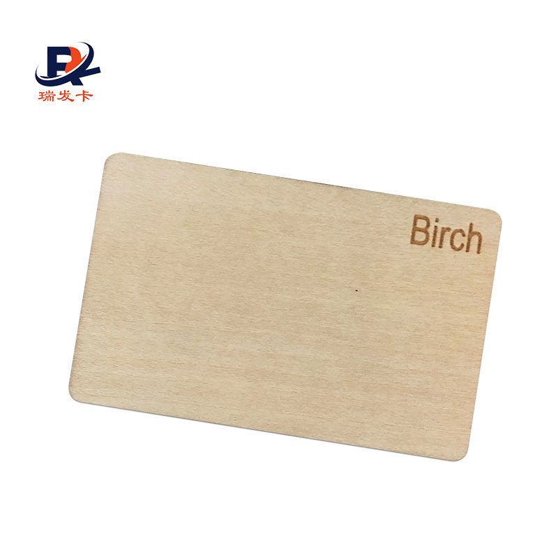 Wholesale Contactless Smart Chip ISO14443A NFC Wooden RFID Bamboo Key Card