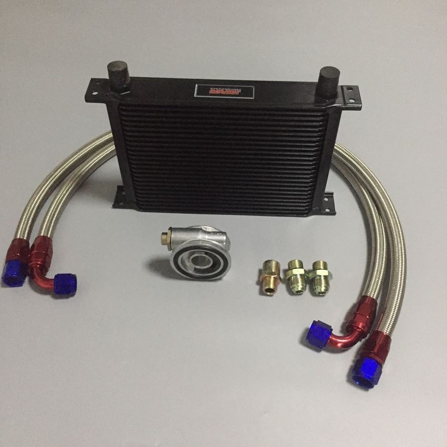 Universal aluminum engine transmission 330mm length oil cooler 25 row