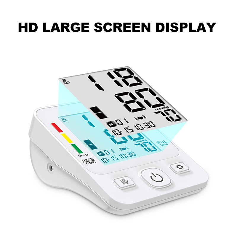 Digital Colored Display Blood Pressure Monitor with Voice Function Arm Cuff Connector Mini Private Label Blood Pressure Monitor