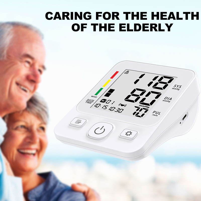 Digital Colored Display Blood Pressure Monitor with Voice Function Arm Cuff Connector Mini Private Label Blood Pressure Monitor