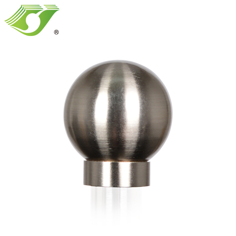 Stardeco aluminum alloy curtain finial for curtain rod holder with round finials+ curtain rod set