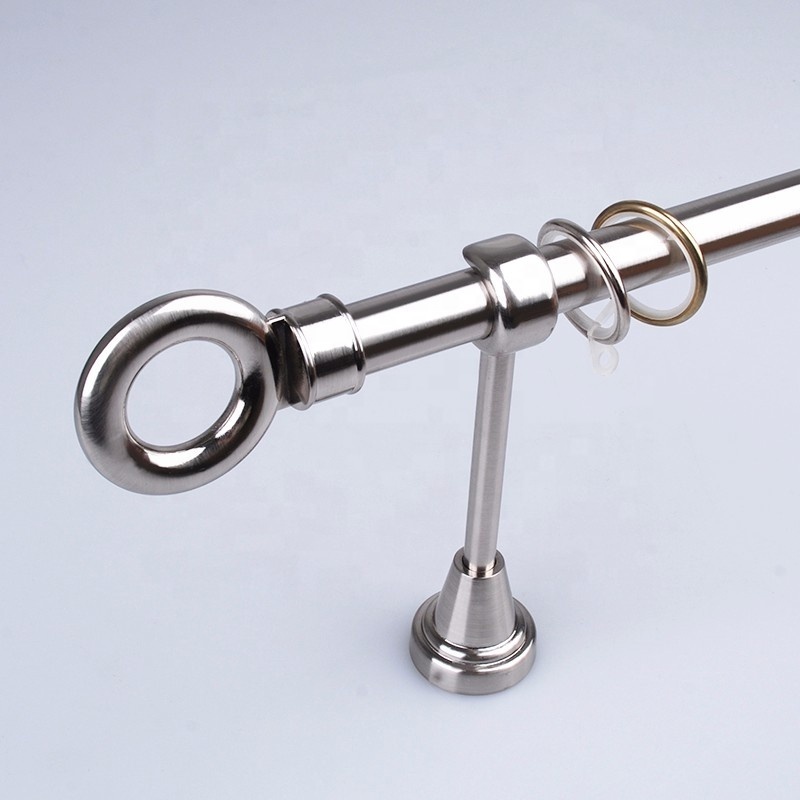 Length 6m curtain pole stainless steel curtain rod brackets german High Quality European New Designs Curtain Rods