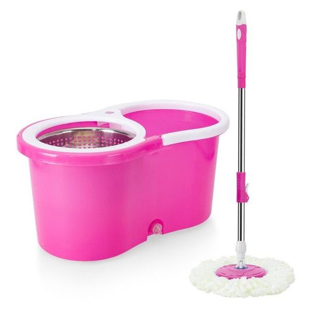 360 Hand wash rotary microfiber wet mop with bucket