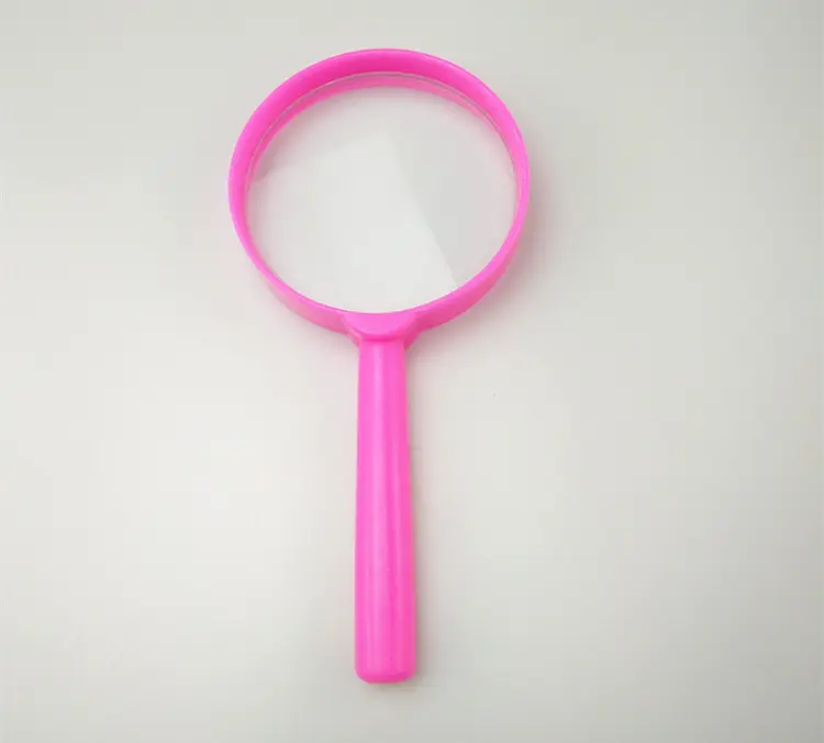 Wholesale Cheap Colorful Acrylic Magnifying Glass for Kids 60mm Plastic Magnifier