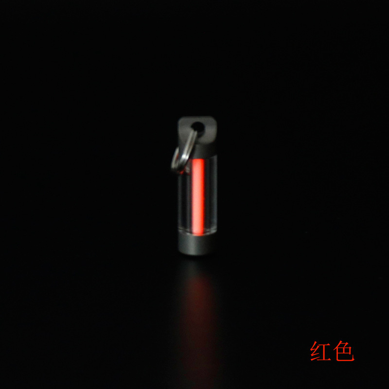 Titanium alloy self-illuminating keychain fluorescent tube pendant 3.5*25mm Tritium tube