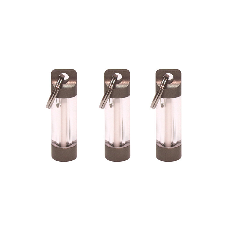 Titanium alloy self-illuminating keychain fluorescent tube pendant 3.5*25mm Tritium tube