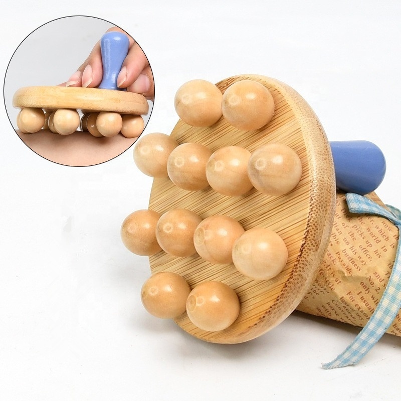 Wood Therapy Mushroom Massage Tools, Wooden Mushroom Massager, Anti Cellulite Lymphatic Drainage Therapy Massage ball Tools