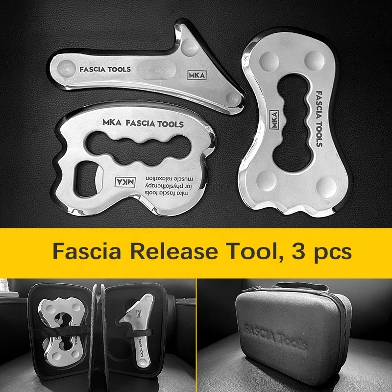 Stainless Steel Gua Sha Scraping Massage Tools 3 in 1 Great Soft Tissue Mobilization Tool SMART fascial stainless steel guasha