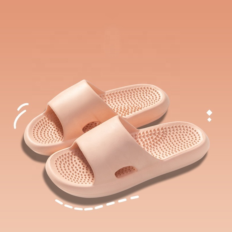 Indoor Slippers for Men Women Massage Slipper Open Toe Shower Shoes Anti-slip Bath Sandals with Thicken Sole for Bedroom