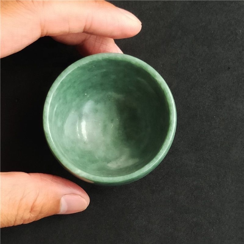 Jade Teacup Wine Glass Goblet Health Drinking Glasses Hand Carved Genuine Natural Jades Stone Cups