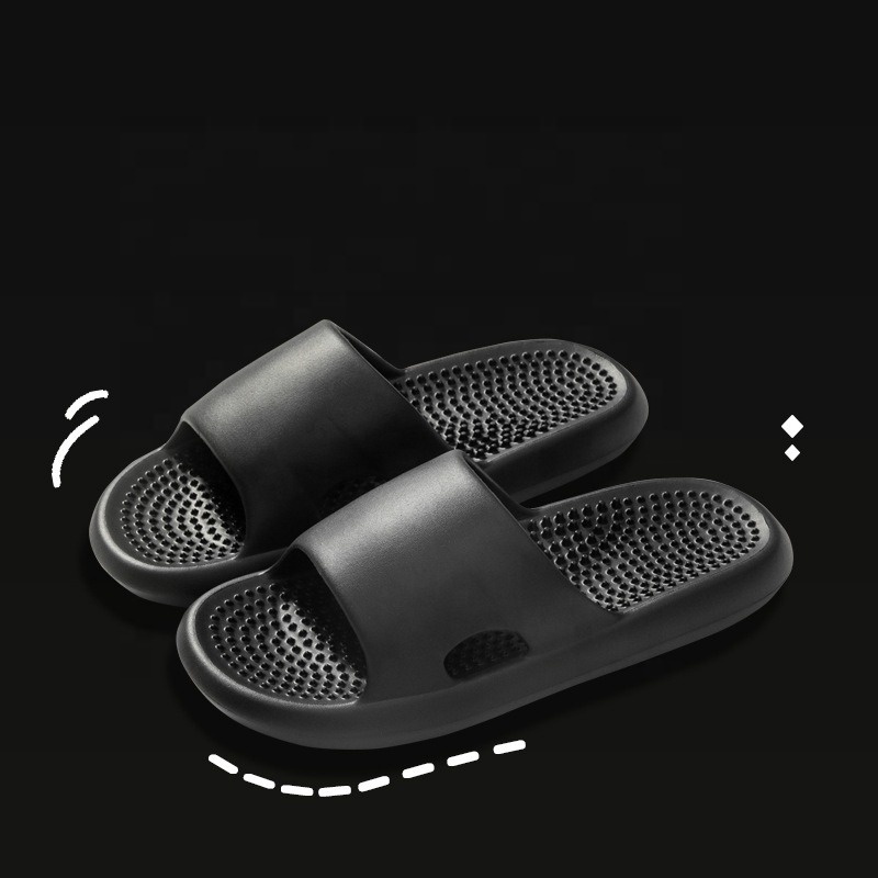 Indoor Slippers for Men Women Massage Slipper Open Toe Shower Shoes Anti-slip Bath Sandals with Thicken Sole for Bedroom