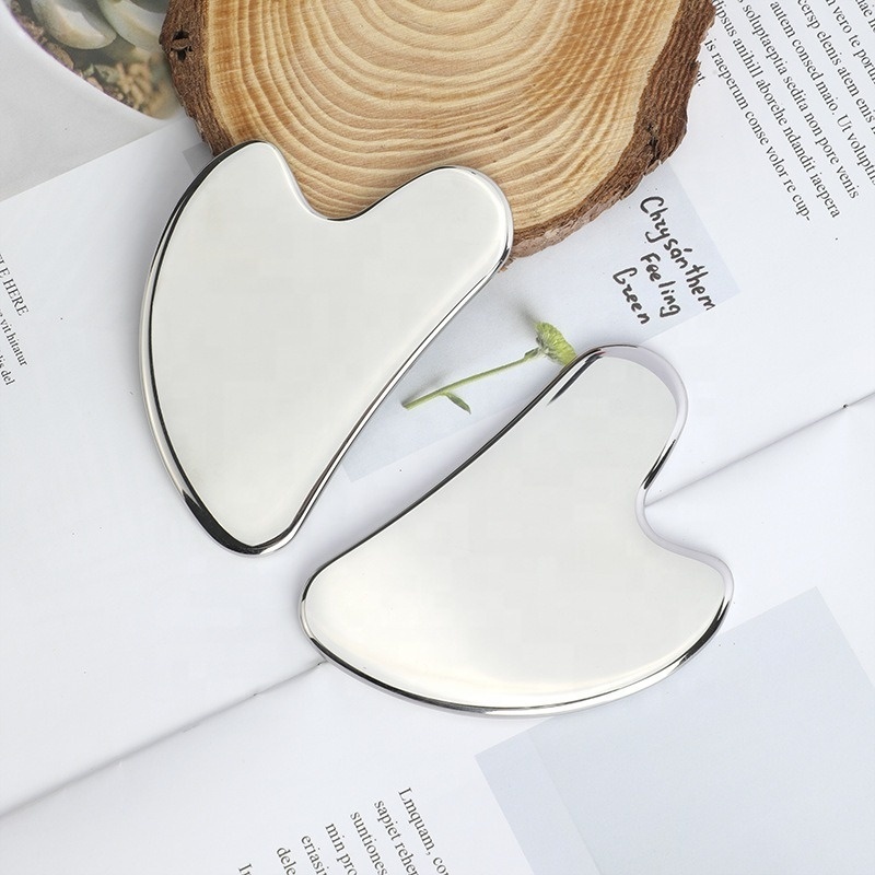 Stainless Steel Gua Sha Scraping Massage Tool, Gua sha Facial Tool, Guasha Tool for Face Body Massage SPA Acupuncture Therapy