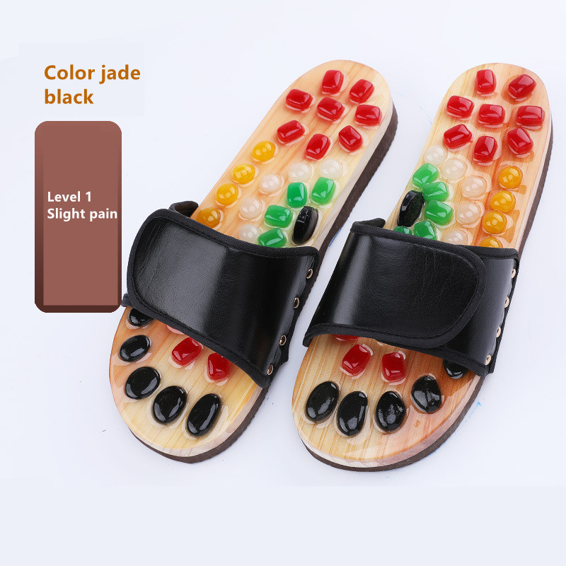 Acupressure Massage Slippers Shoes Men's Unisex Reflexology Sandals with Natural Stone Therapeutic for Foot Massage