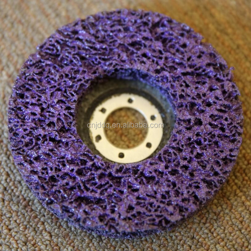 Poly strip it abrasive disc with fiberglass backing, purple 100mm