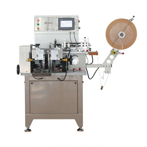 JZ-2817 Jingda Fully Automatic Polyester Satin Ribbon Garment Fabric Care Label Cutting and Center Folding Machine