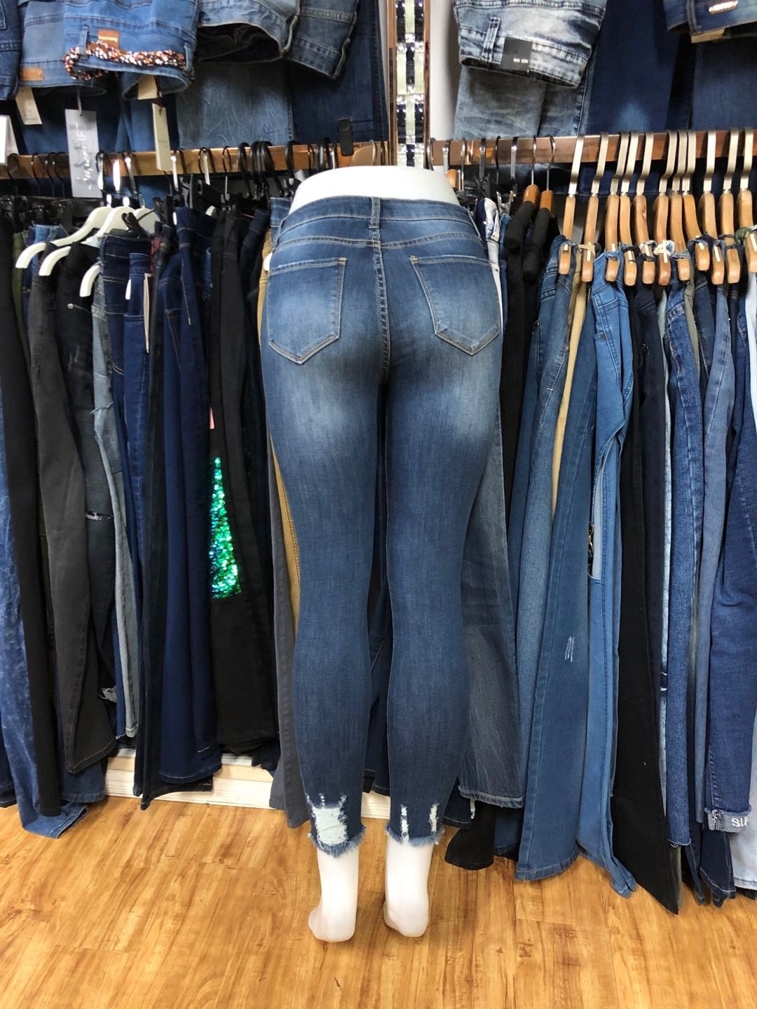 GZY jeans factory luxury denim skinny ladies private label women 2018 female garments brand stock jeans